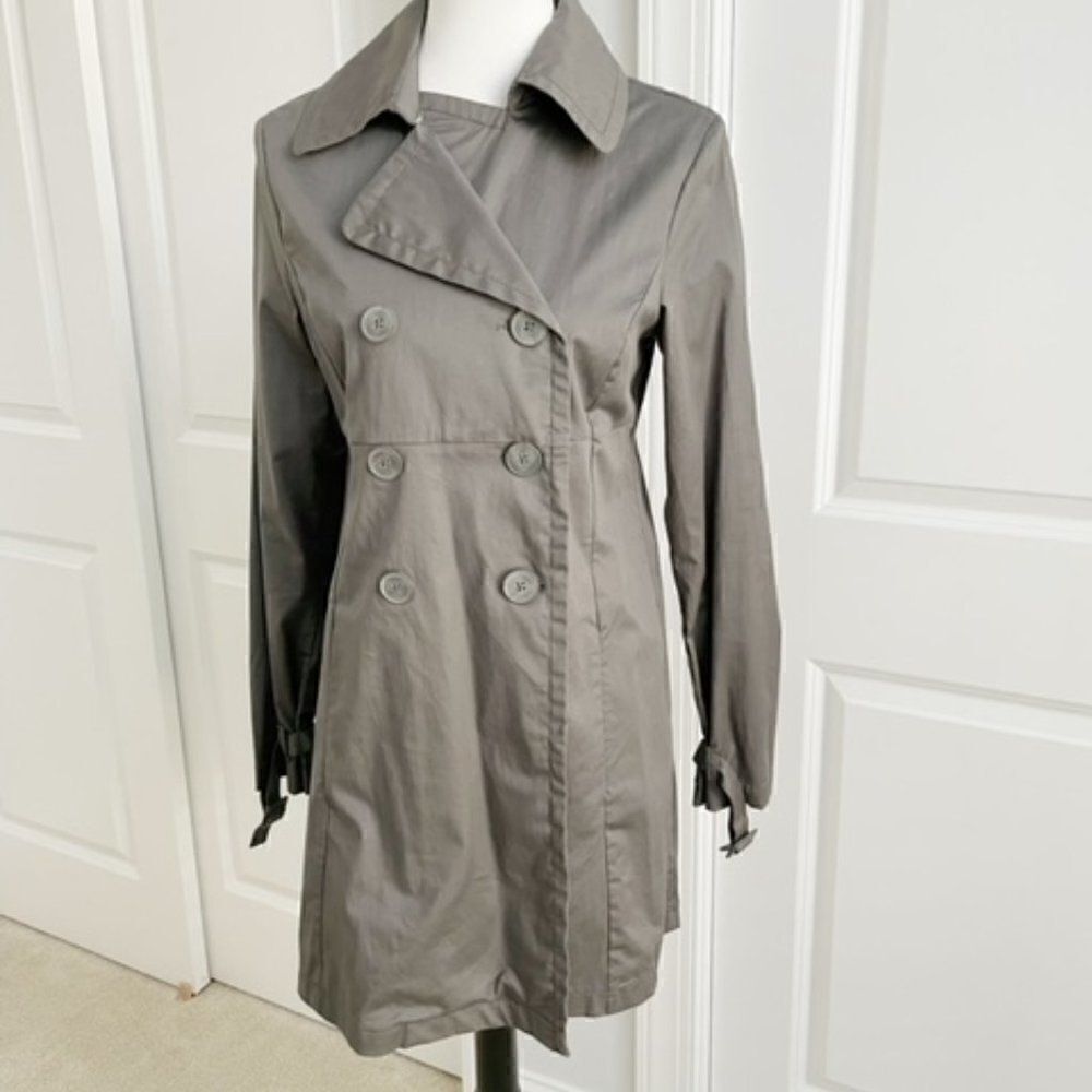 Old Navy Gray Coat with Belt Medium